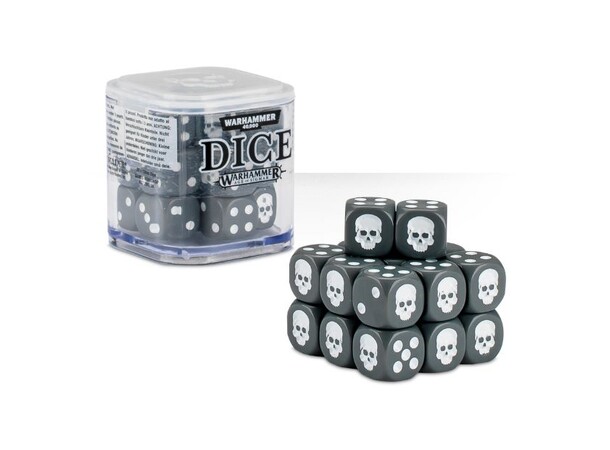 Dice Cube Grey - 20 stk 20 terninger til Warhammer 40K/Sigmar 